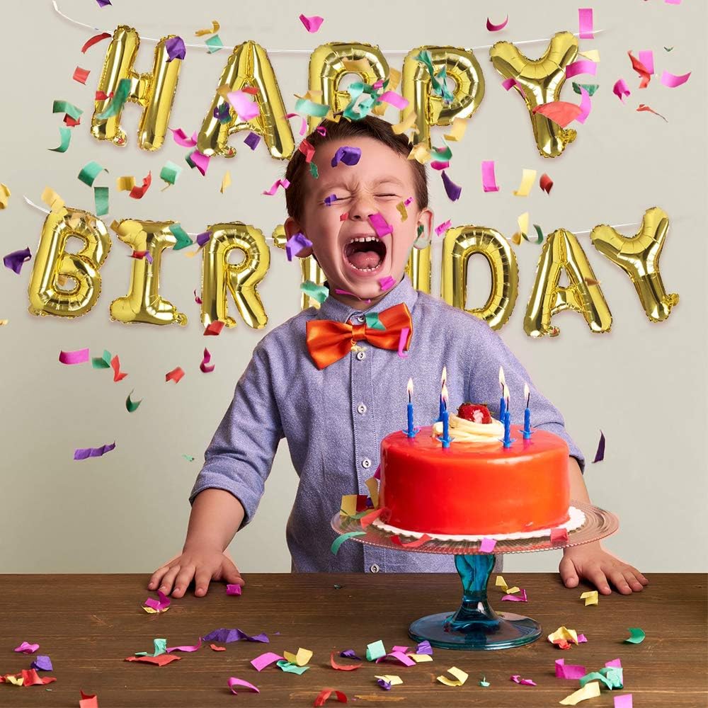 Kit Ballons Happy Birthday Doré