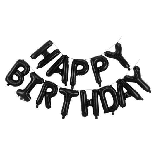 Kit Ballons Happy Birthday Noir