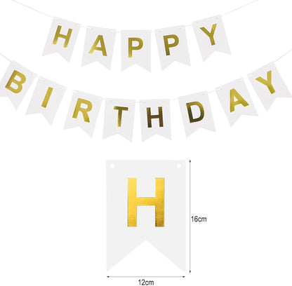 Guirlande Happy Birthday - Blanc