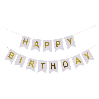 Guirlande Happy Birthday - Blanc