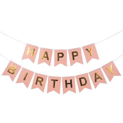 Guirlande Happy Birthday - Rose Pastel