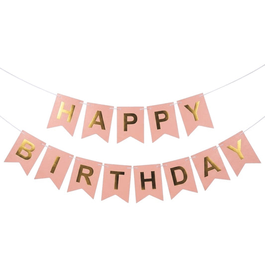 Guirlande Happy Birthday - Rose Pastel