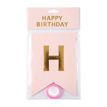 Guirlande Happy Birthday - Rose Pastel