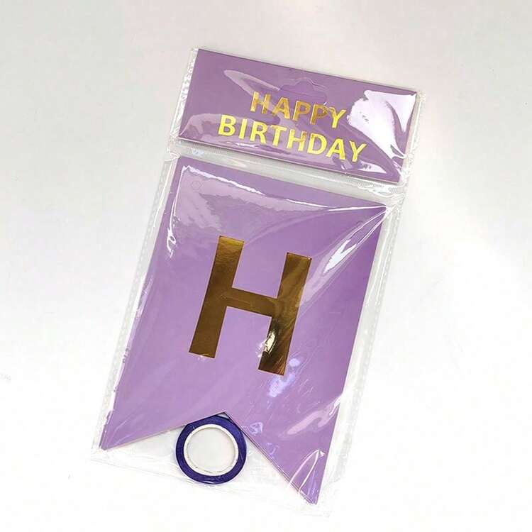 Guirlande Happy Birthday - Violet Pastel