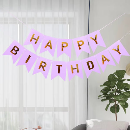 Guirlande Happy Birthday - Violet Pastel