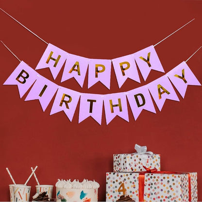 Guirlande Happy Birthday - Violet Pastel