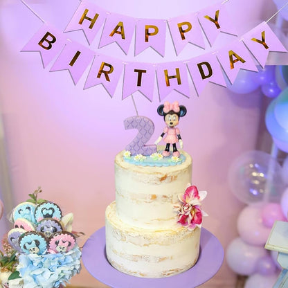 Guirlande Happy Birthday - Violet Pastel