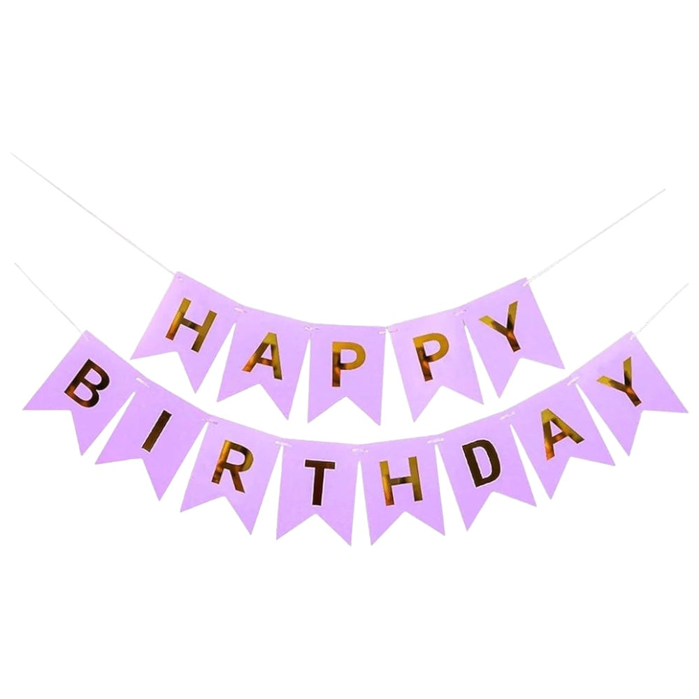 Guirlande Happy Birthday - Violet Pastel