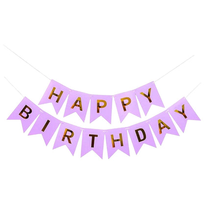 Guirlande Happy Birthday - Violet Pastel