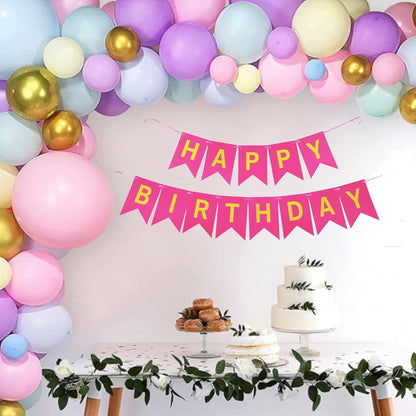 Guirlande Happy Birthday - Fuchsia