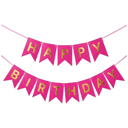 Guirlande Happy Birthday - Fuchsia