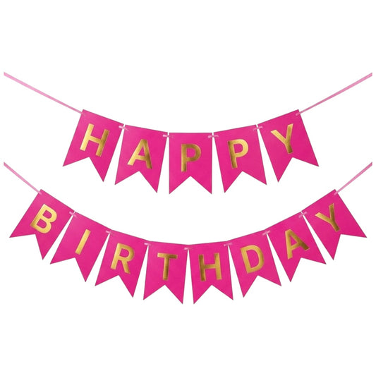 Guirlande Happy Birthday - Fuchsia