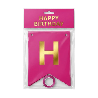 Guirlande Happy Birthday - Fuchsia