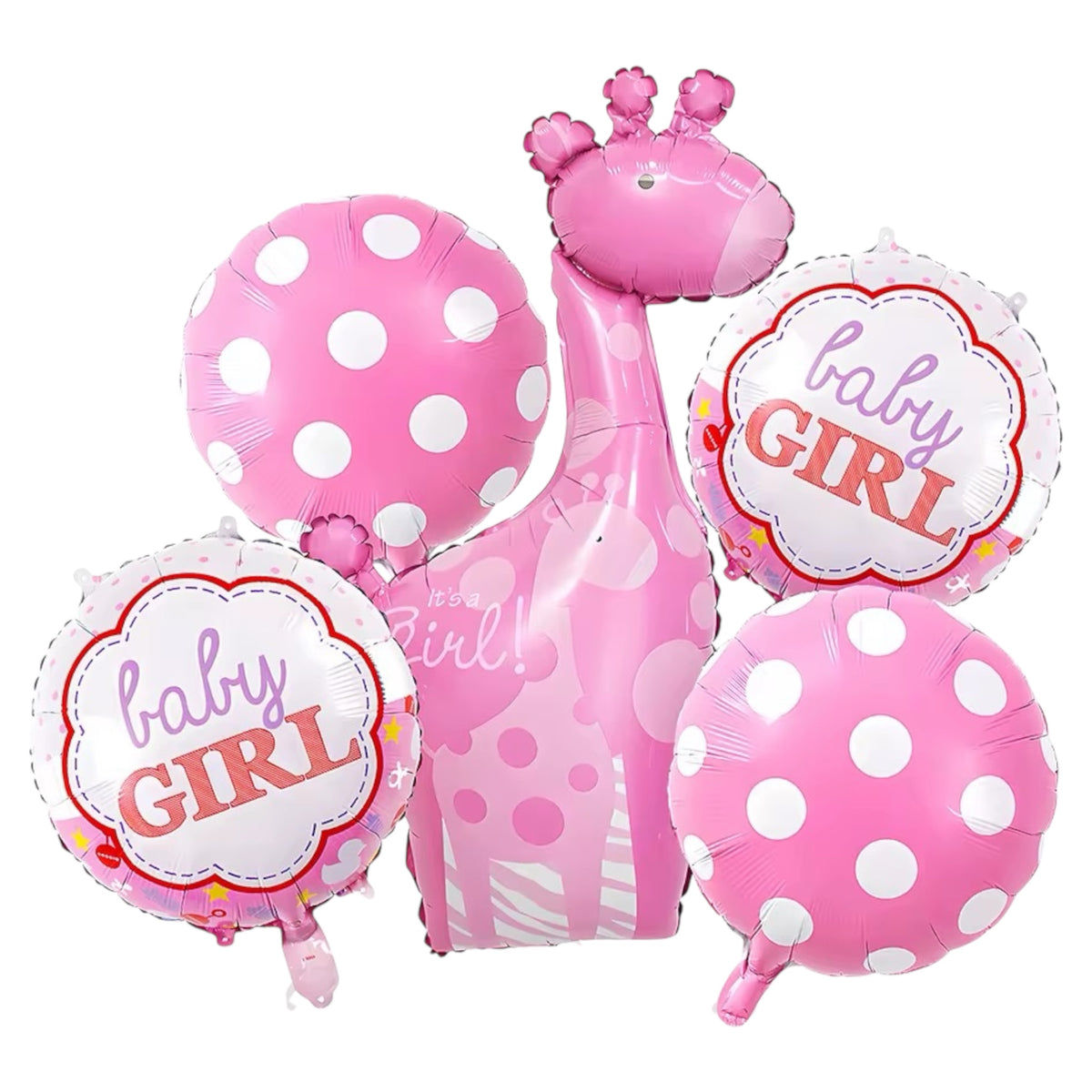 Kit Ballons Baby Girl – Girafe Rose