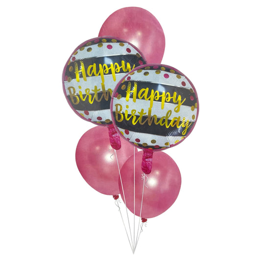 Kit Ballons Happy Birthday – Rose