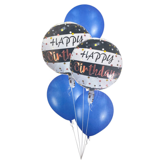 Kit Ballons Happy Birthday – Bleu