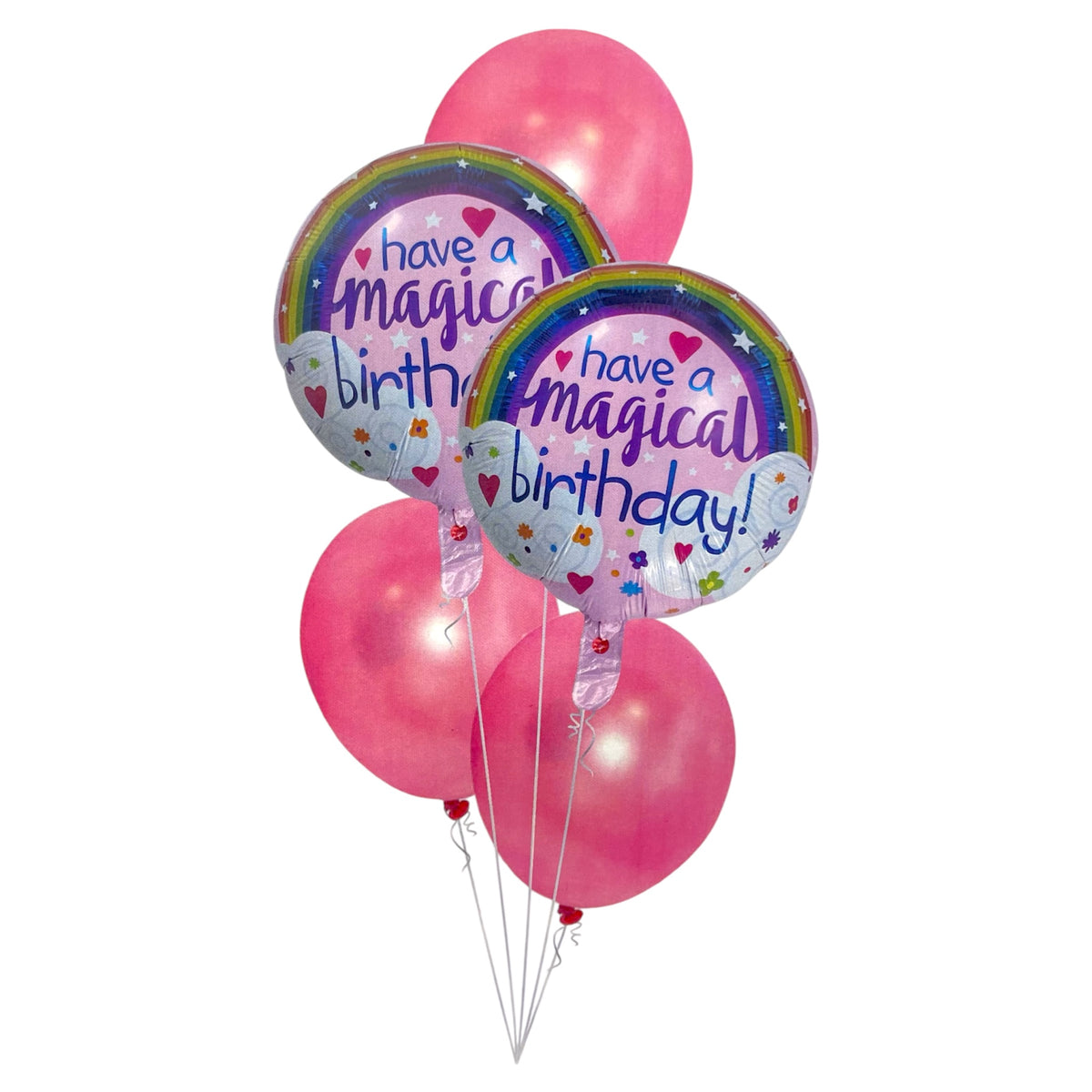 kit ballons Happy Birthday - Rose
