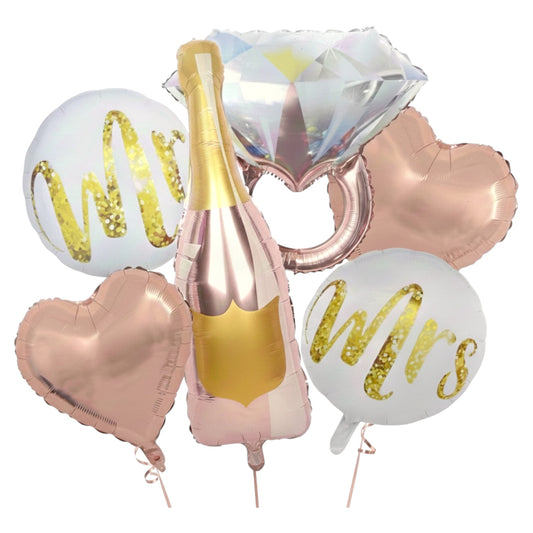 Kit Ballons Mr & Mrs – Thème Mariage & Fiançailles Rose Gold