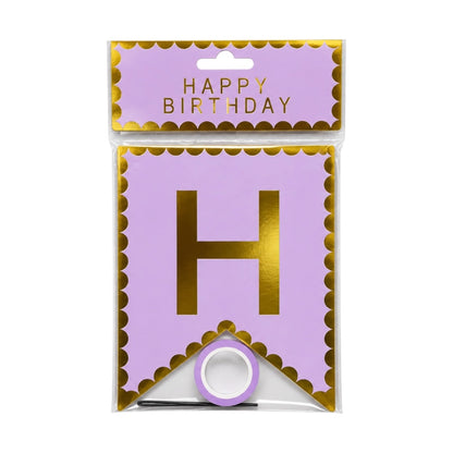 Guirlande Happy Birthday - Violet pastel