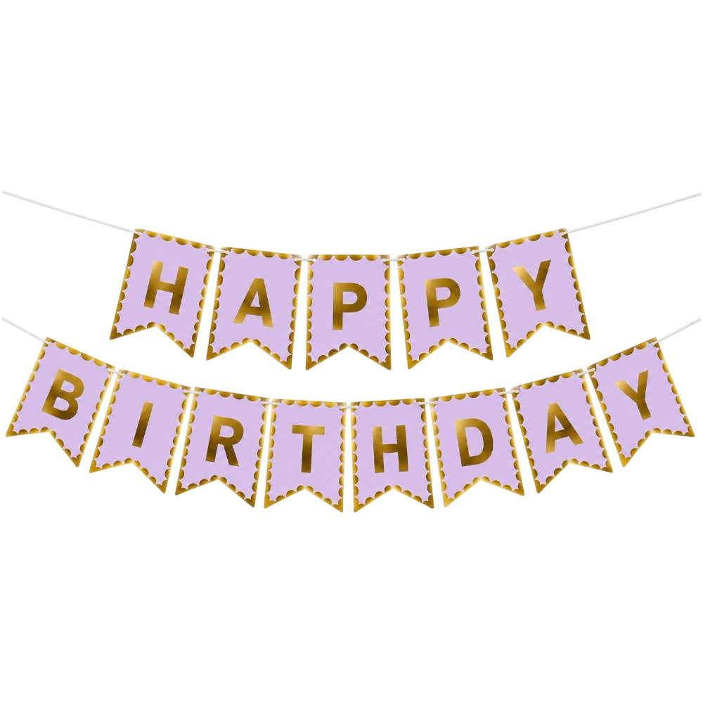 Guirlande Happy Birthday - Violet pastel