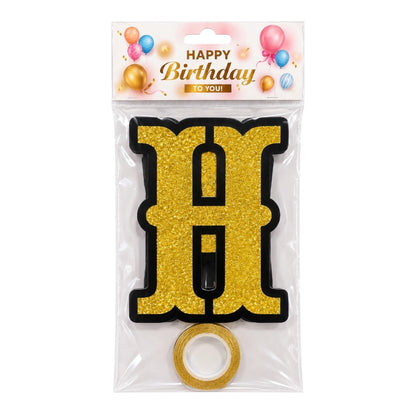 Guirlande Happy Birthday - Doré Pailletée