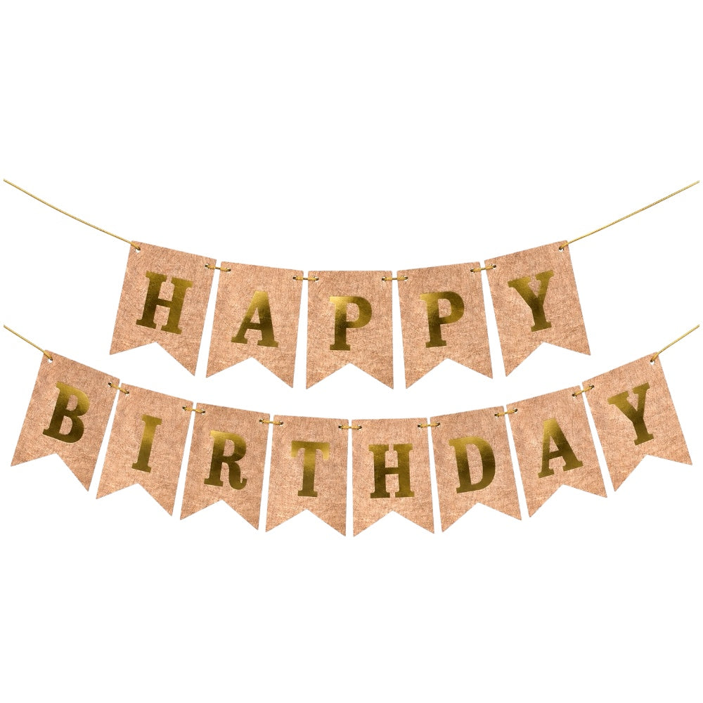 Guirlande Happy Birthday - Bronze