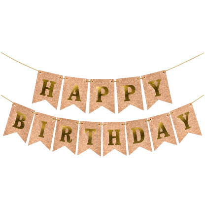 Guirlande Happy Birthday - Bronze