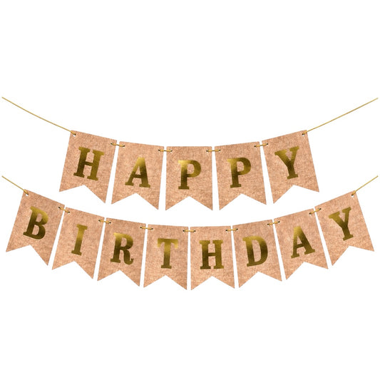 Guirlande Happy Birthday - Bronze