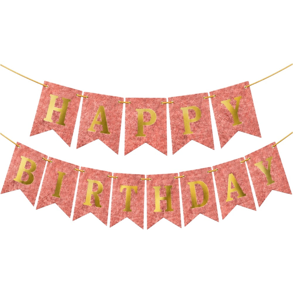 Guirlande Happy Birthday - Rose gold