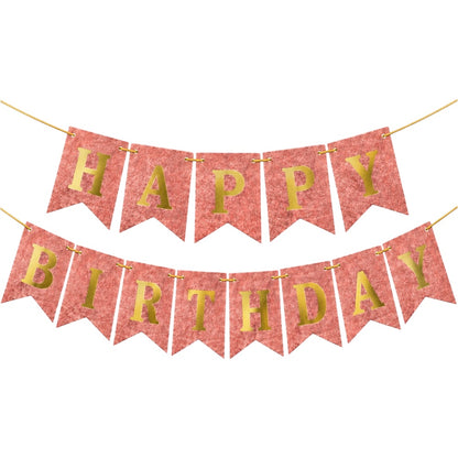 Guirlande Happy Birthday - Rose gold