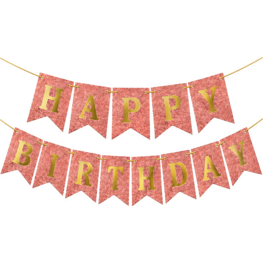 Guirlande Happy Birthday - Rose gold