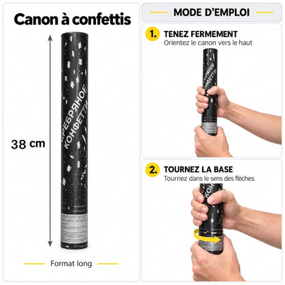 Canon à Confettis Argentés