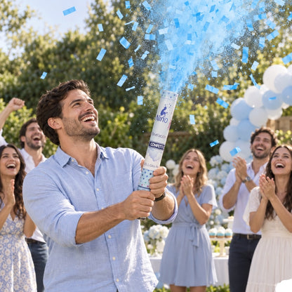 Canon à confettis Gender Reveal - Bleu ou Rose