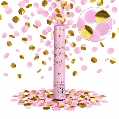 Canon à confettis Rose et Doré