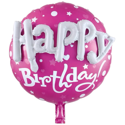 Ballon Happy Birthday 3D Rose