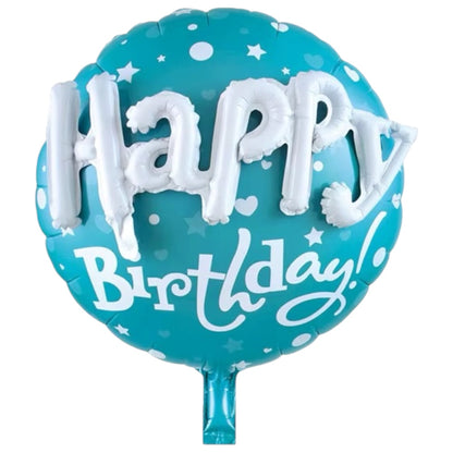 Ballon Happy Birthday 3D Bleu