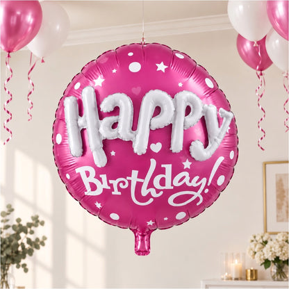 Ballon Happy Birthday 3D Rose