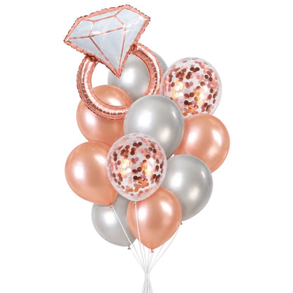 Pack de 11 Ballons Bague Rose Gold