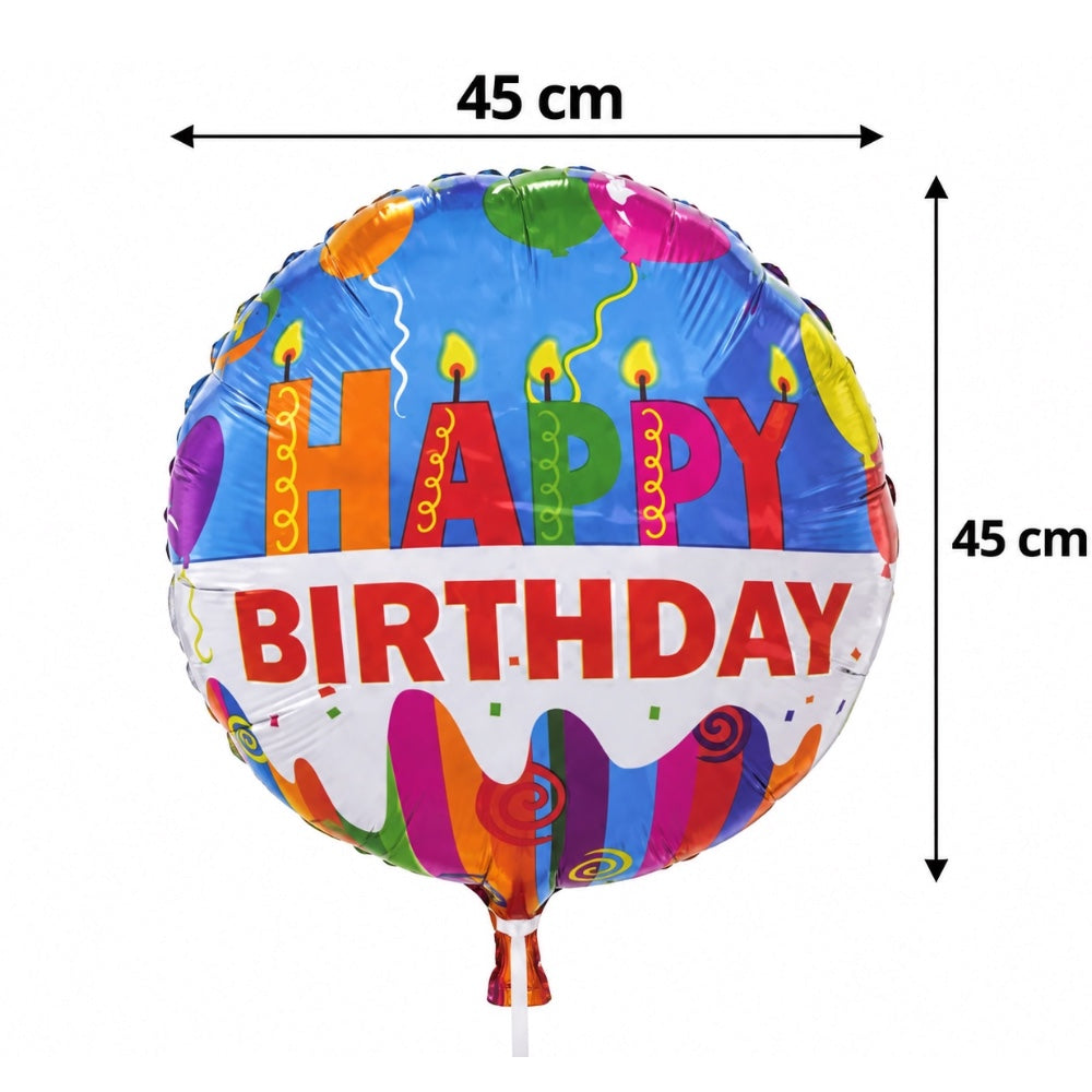 Ballon Happy Birthday Multicolore – 18 pouces