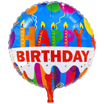 Ballon Happy Birthday Multicolore – 18 pouces
