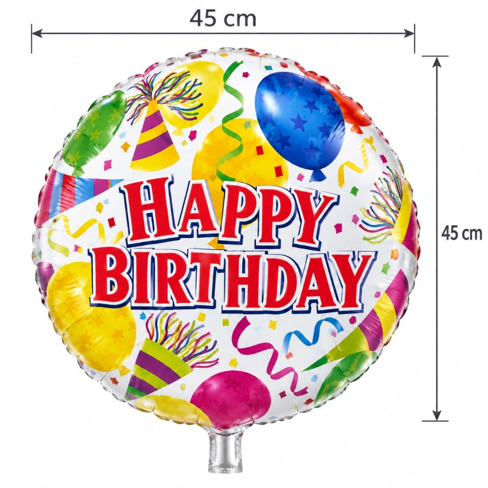 Ballon Happy Birthday Festif – 18 pouces