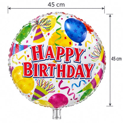 Ballon Happy Birthday Festif – 18 pouces