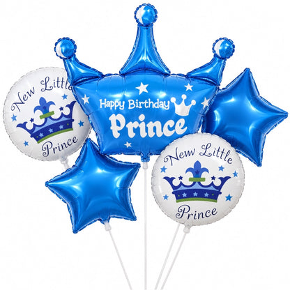 Pack de 5 Ballons Prince Bleu