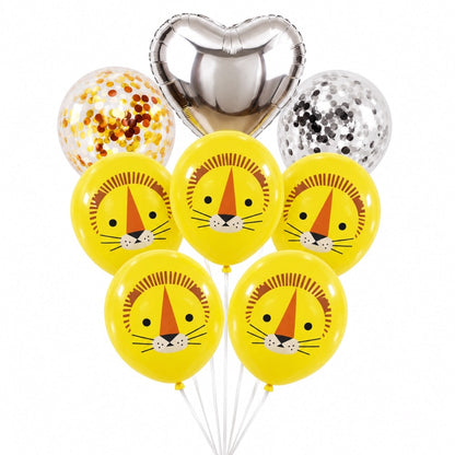 Pack de 8 Ballons Lion - Argenté
