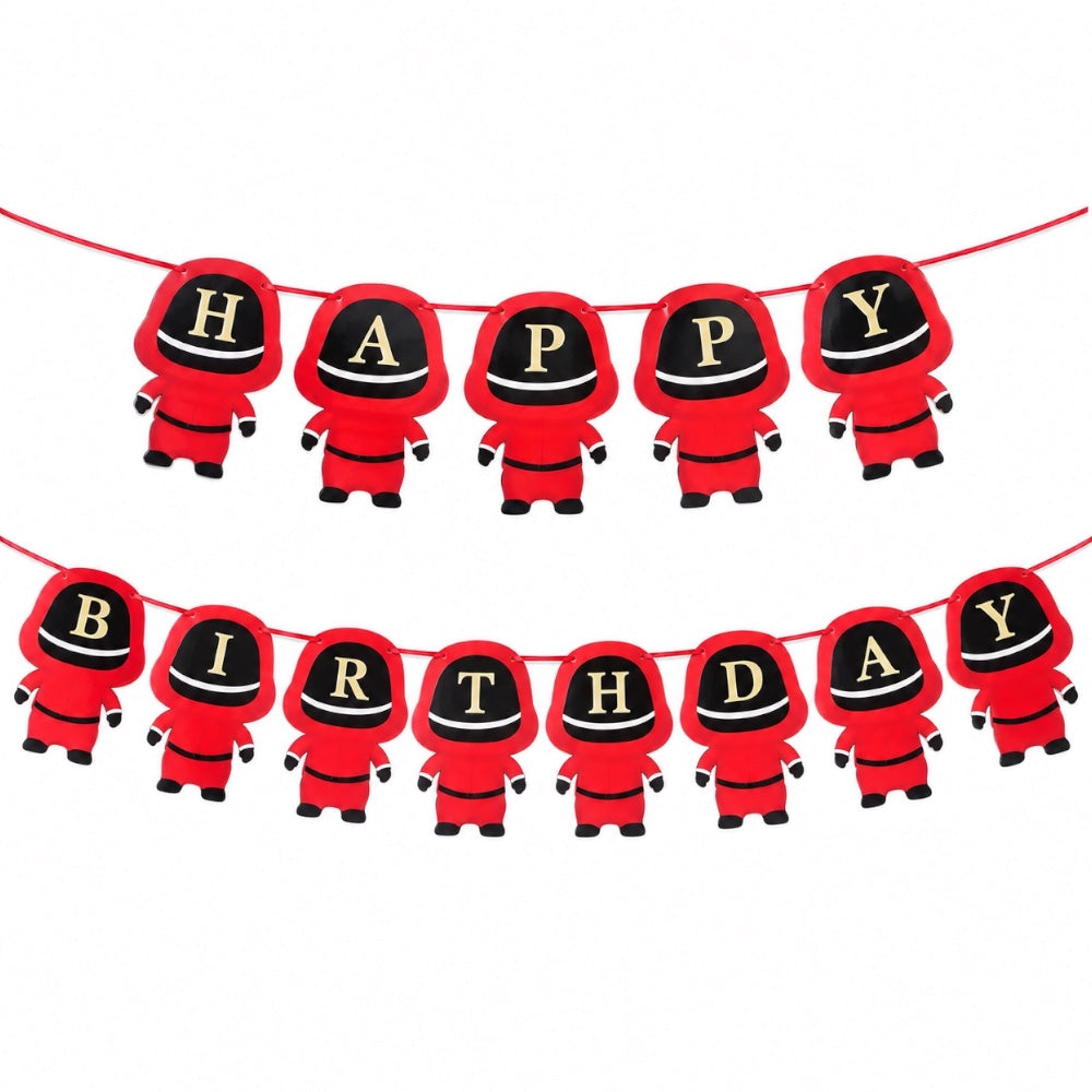 Guirlande Happy Birthday Squid Game