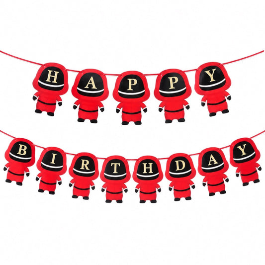 Guirlande Happy Birthday Squid Game