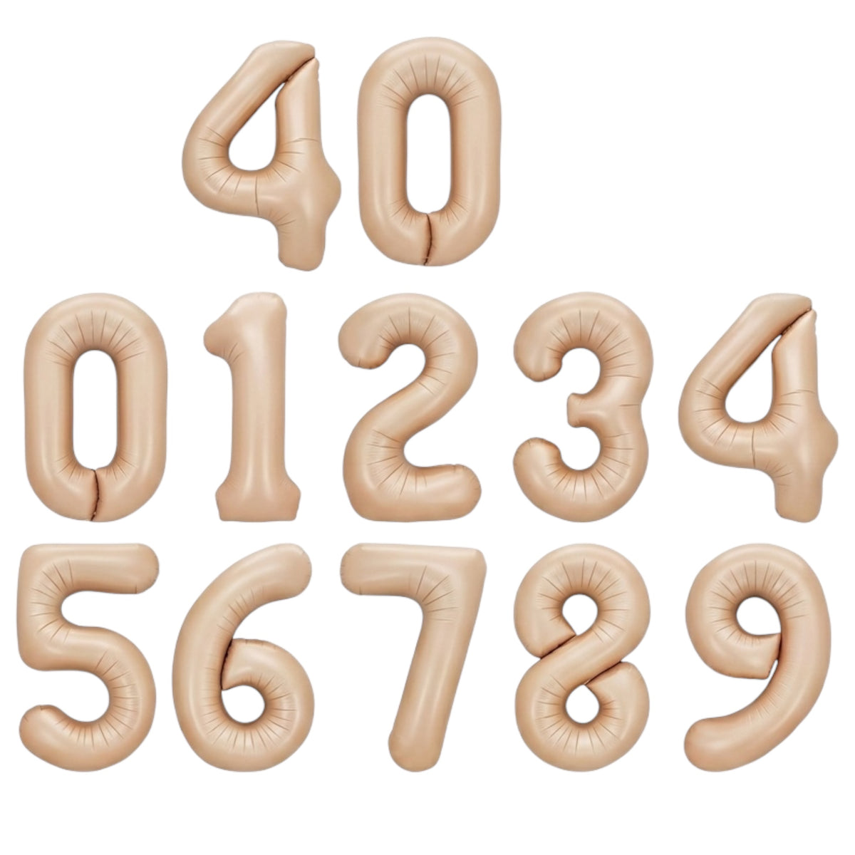 Ballons Chiffres Beige – 40 Pouces
