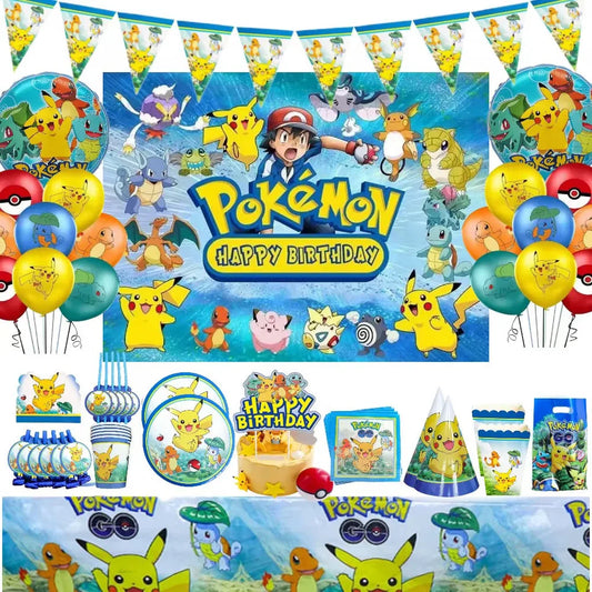 Pack Vaisselle Anniversaire Pokémon - 102 pièces