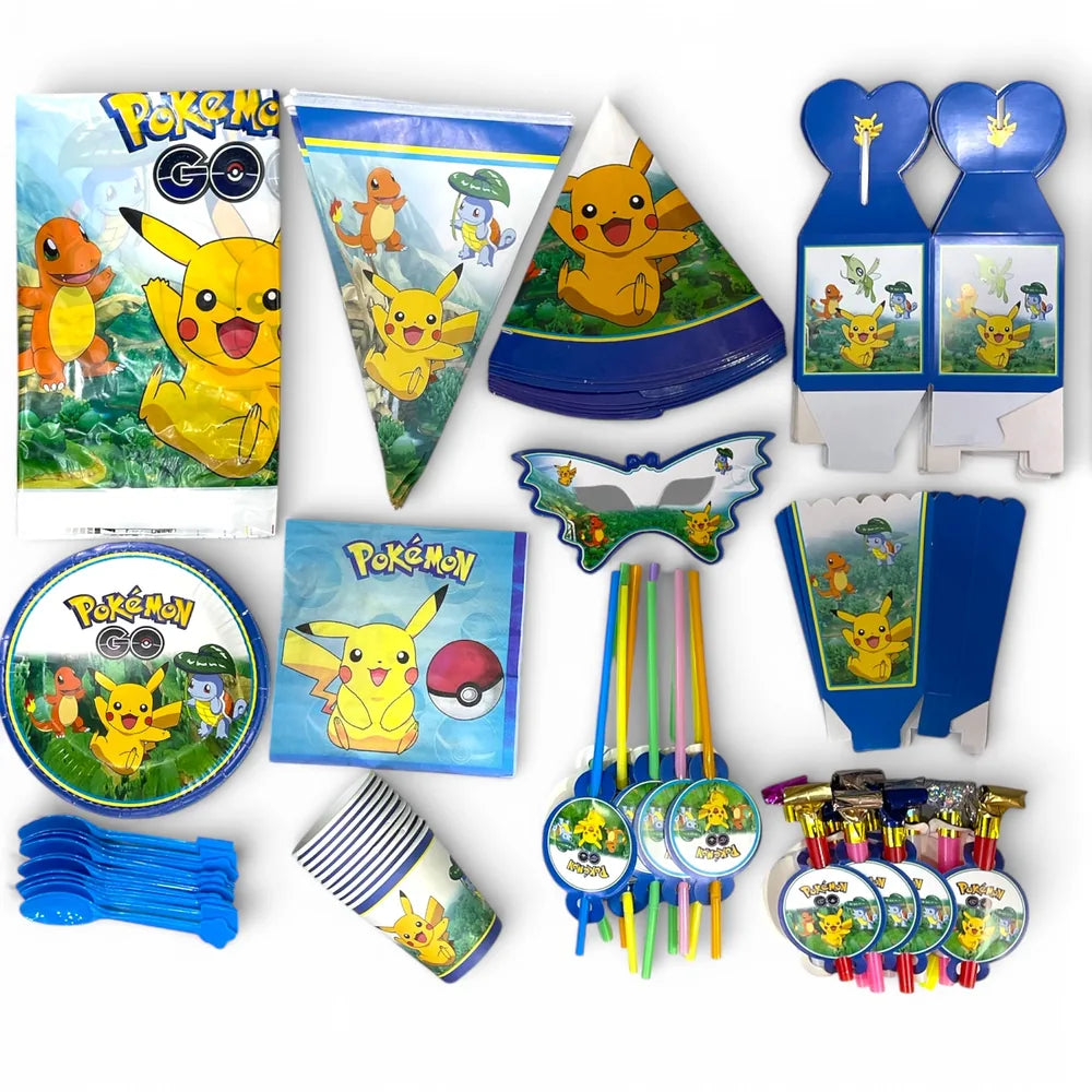 Pack Vaisselle Anniversaire Pokémon - 102 pièces
