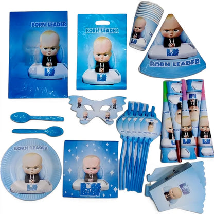 Pack Vaisselle Anniversaire Boss Baby - 101 Pièces